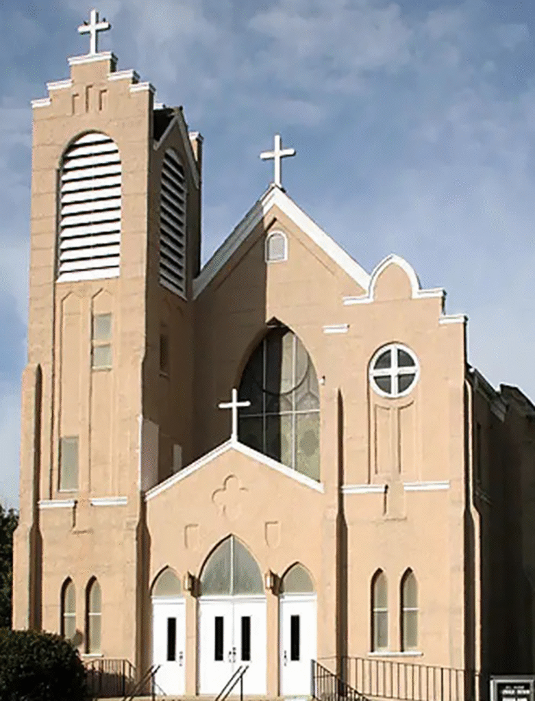 John the Baptist Catholic Church with exterior updated by US Exterior